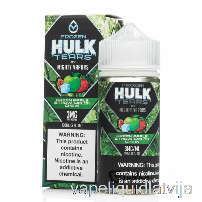 Saldētu Zaļo ābolu Salmu Košļājamā Melone - Hulk Asaras - 100ml 0mg Vape šķidrums